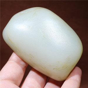 和田玉白玉籽料手把件
