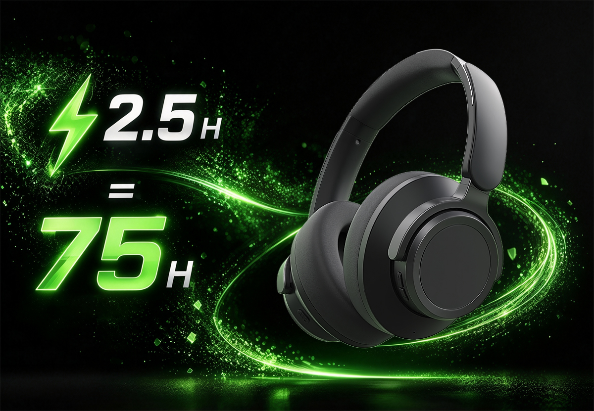 75-hour battery life fast charging