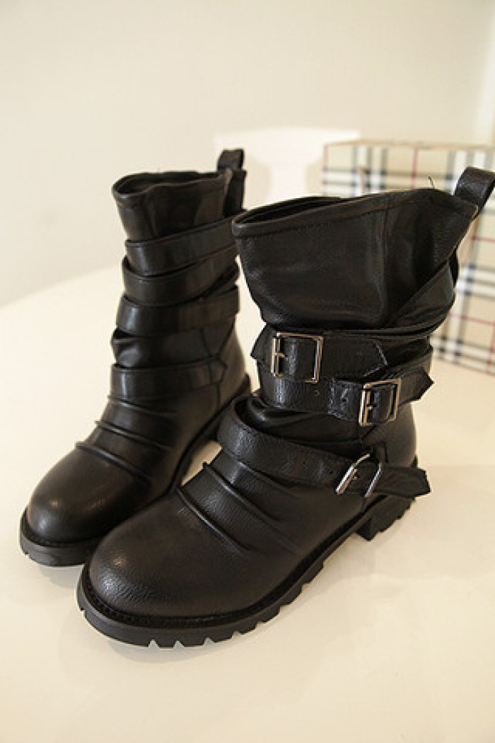 Black Biker Boots
